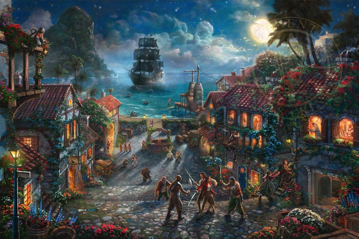 Pirates of the Caribbean Thomas Kinkade Oil Paintings